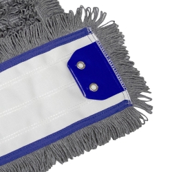Mop płaski 40cm FLIPPER InterTom (szary) bawełna / klips 2 oczka